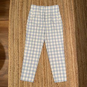 High Waisted Gingham Pants - Large